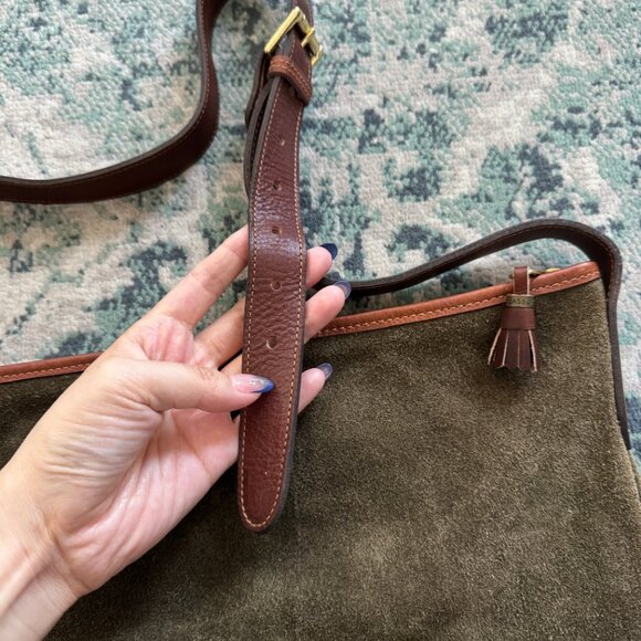 GH BASS SUEDE CROSS BODY BAG PREOWNED - Picture 6 of 9